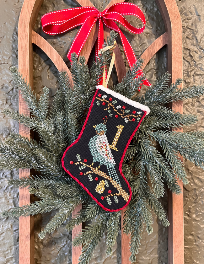 12 Days of Christmas Stockings - Cross Stitch Book by Annie Beez Folk Art PREORDER
