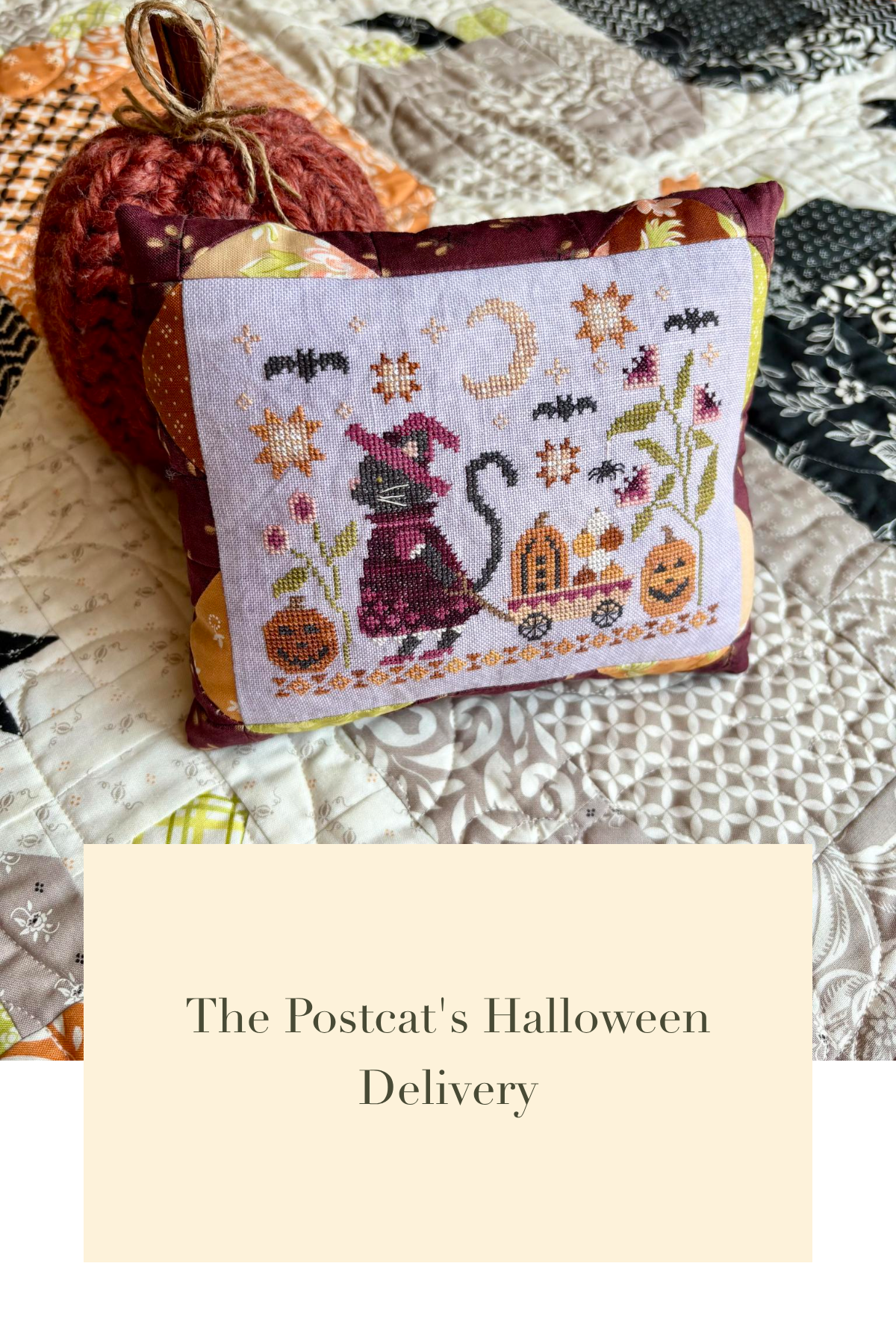 The Postcat's Halloween Delivery - Cross Stitch Pattern by Blueberry Ridge PREORDER