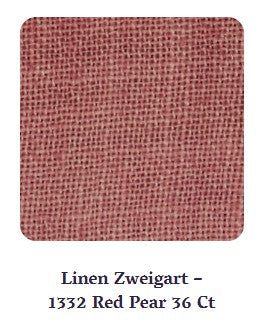 Weeks Dye Works 36 Count Linen - Red Pear