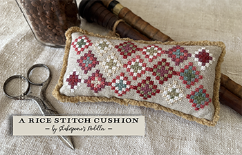 A Rice Stitch Cushion - Cross Stitch Pattern by Shakespeare's Peddler