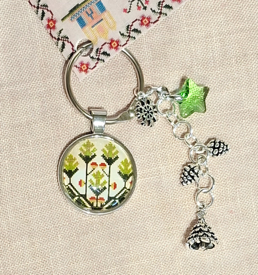 Christmas Trees Scissor Fob by Minnie McBean