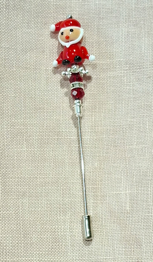 Santa Bear Pin by Minnie McBean