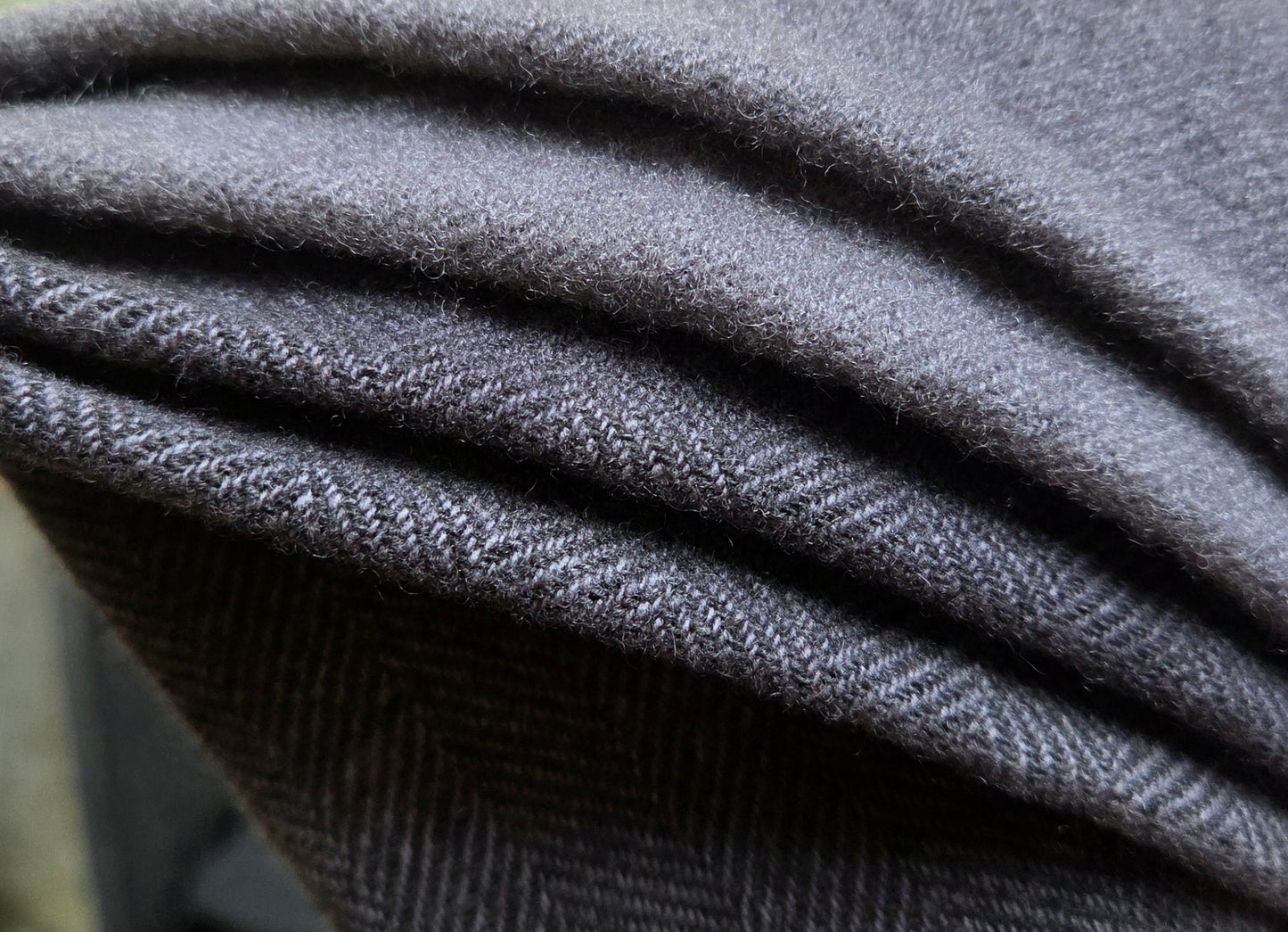 Weeks Dye Works Felted Wool - Gunmetal Herringbone & Solid