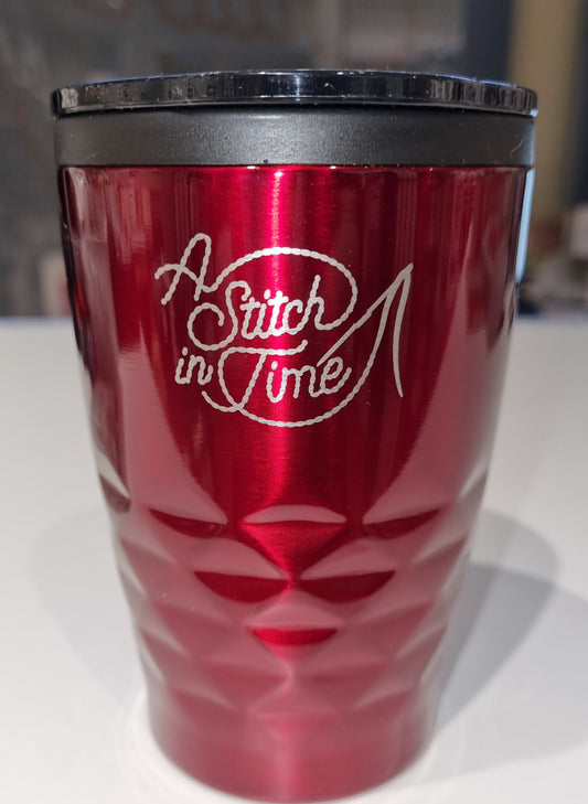 A Stitch in Time Travel Cup