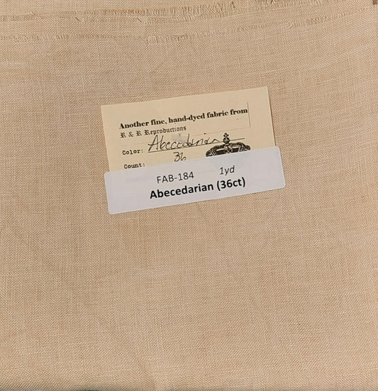 36 count Hand Dyed linen by R&R Reproductions - Abecedarian