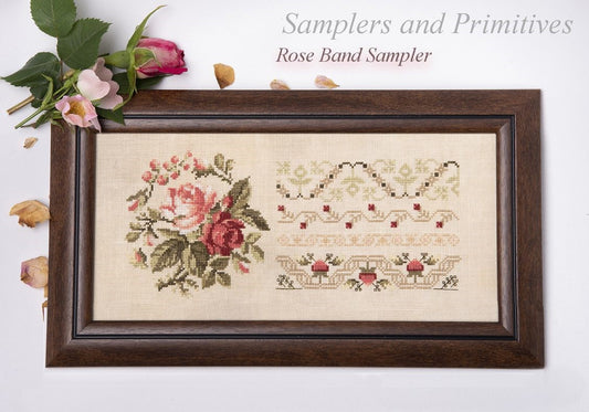 Rose Band Sampler - Cross Stitch Pattern by Samplers and Primitives