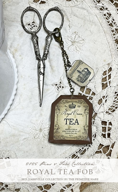 Royal Tea Scissor Fob - by The Primitive Hare