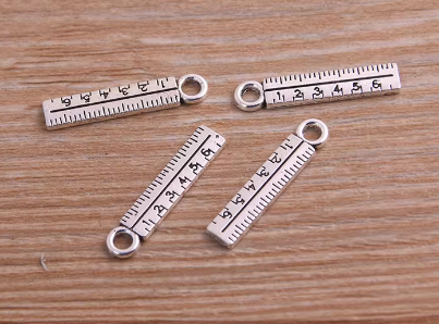 Ruler Charm 24mm x 5mm