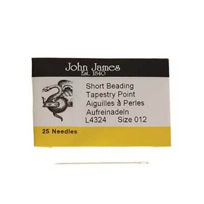John James Short Beading Tapestry Point Needles - Size 12