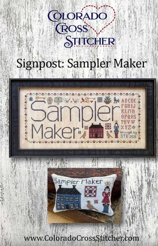 Signpost: Sampler Maker - Cross Stitch Chart by Colorado Cross Stitcher