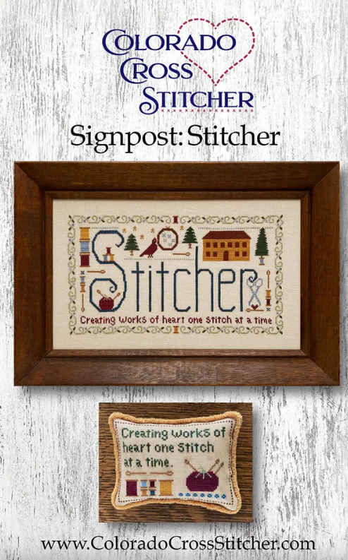 Signpost: Stitcher - Cross Stitch Chart by Colorado Cross Stitcher