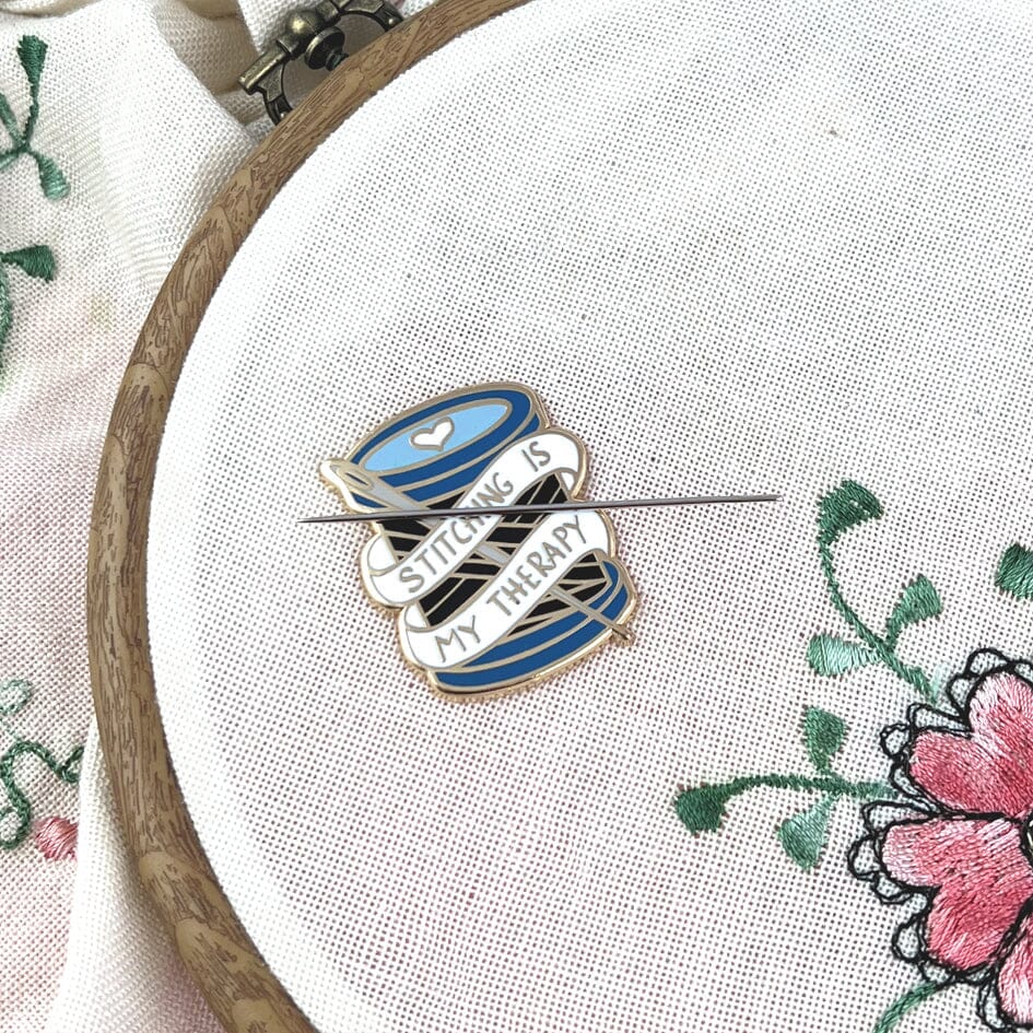 Stitching Is My Therapy Needle Minder