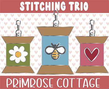 Stitching Trio Charms by Primrose Cottage