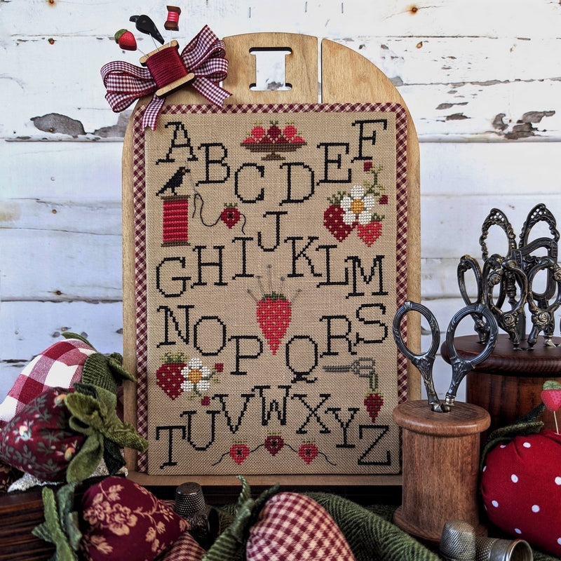 Strawberry Alphabet Sampler - Cross Stitch Pattern by Puntini Puntini PREORDER