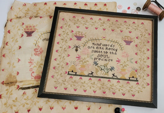 Sweet to the Soul - Reproduction Sampler Pattern by Quaint Rose Needlearts