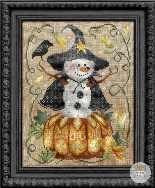 Snowman Collector #11 The Witch - Cross Stitch Pattern by Cottage Garden Samplings