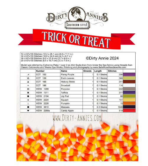 Trick or Treat - Cross Stitch Pattern by Dirty Annie's