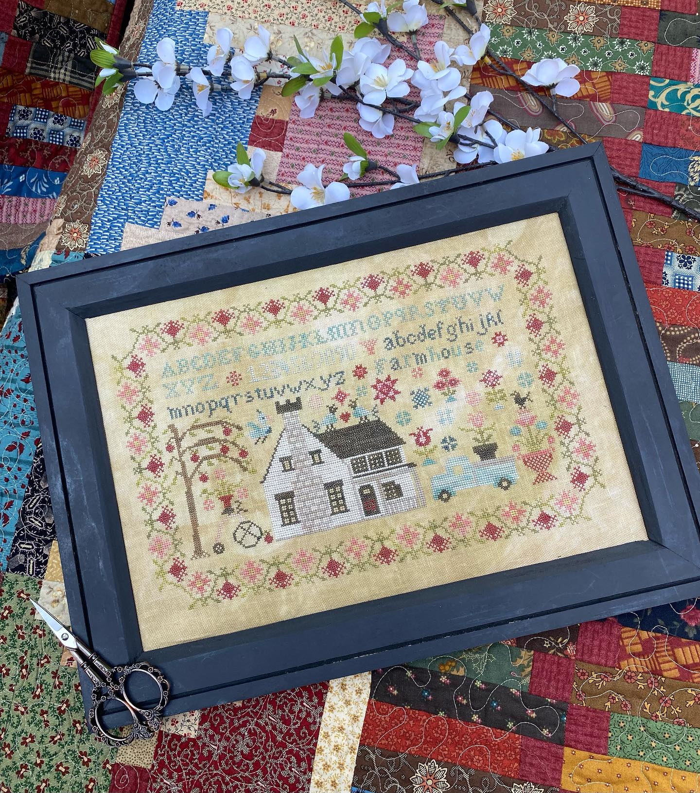 Vintage Farmhouse Sampler - Cross Stitch Pattern by Pansy Patch