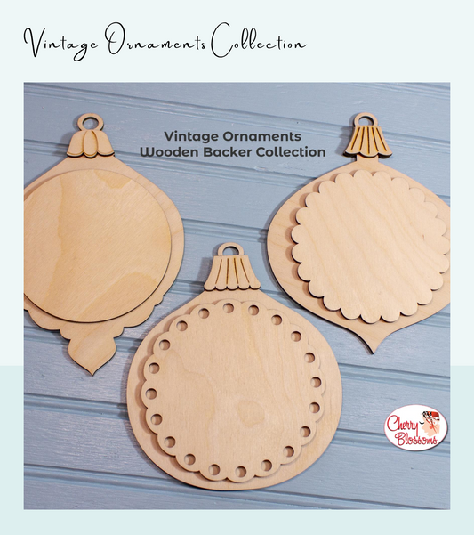 Vintage Ornaments Backers by Cherry Blossoms PREORDER