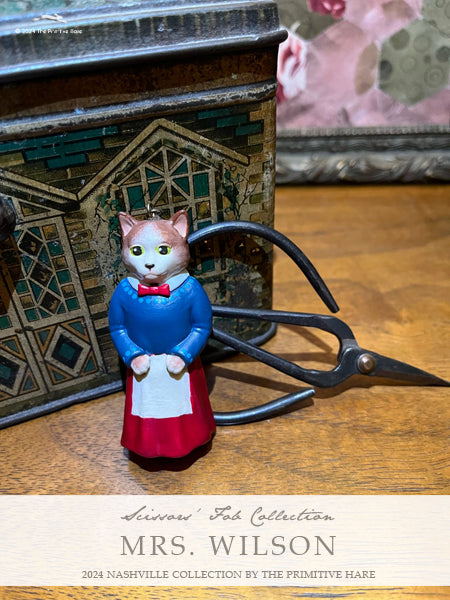 Mrs. Wilson Fob - Scissor Fob by Primitive Hare PREORDER