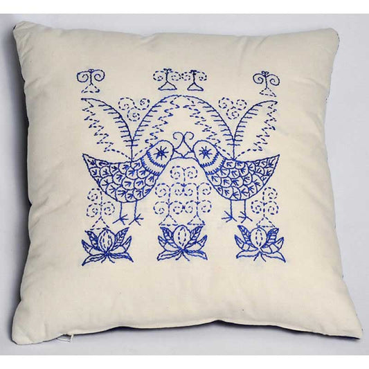 Scandi Birds Embroidered Cushion Kit