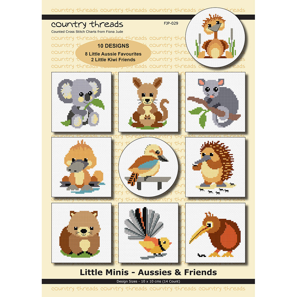 Little Minis Aussies & Friends - Cross Stitch Chart by Country Threads