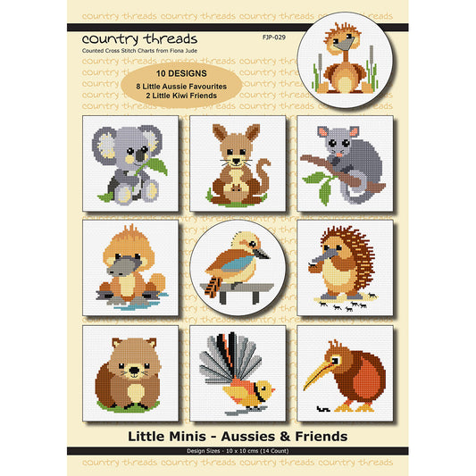 Little Minis Aussies & Friends - Cross Stitch Chart by Country Threads