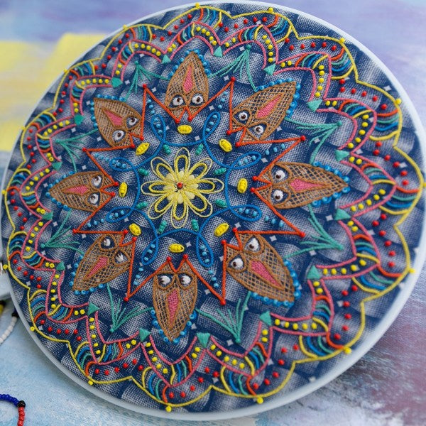Strix - Freestyle Embroidered Mandala - Full Kit