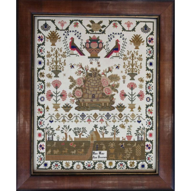 Miss Mary Ann Bournes 1791~ Reproduction Sampler Pattern by Hands Across the Sea Samplers