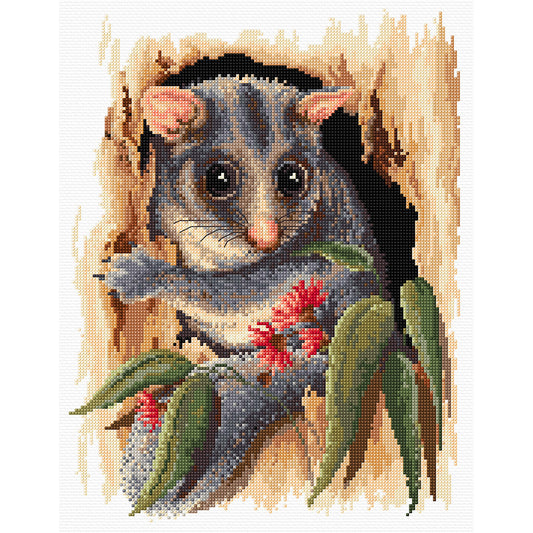 Peek-a-boo Possum - Cross Stitch Chart