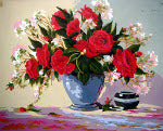 Red Rose Delight Printed Tapestry