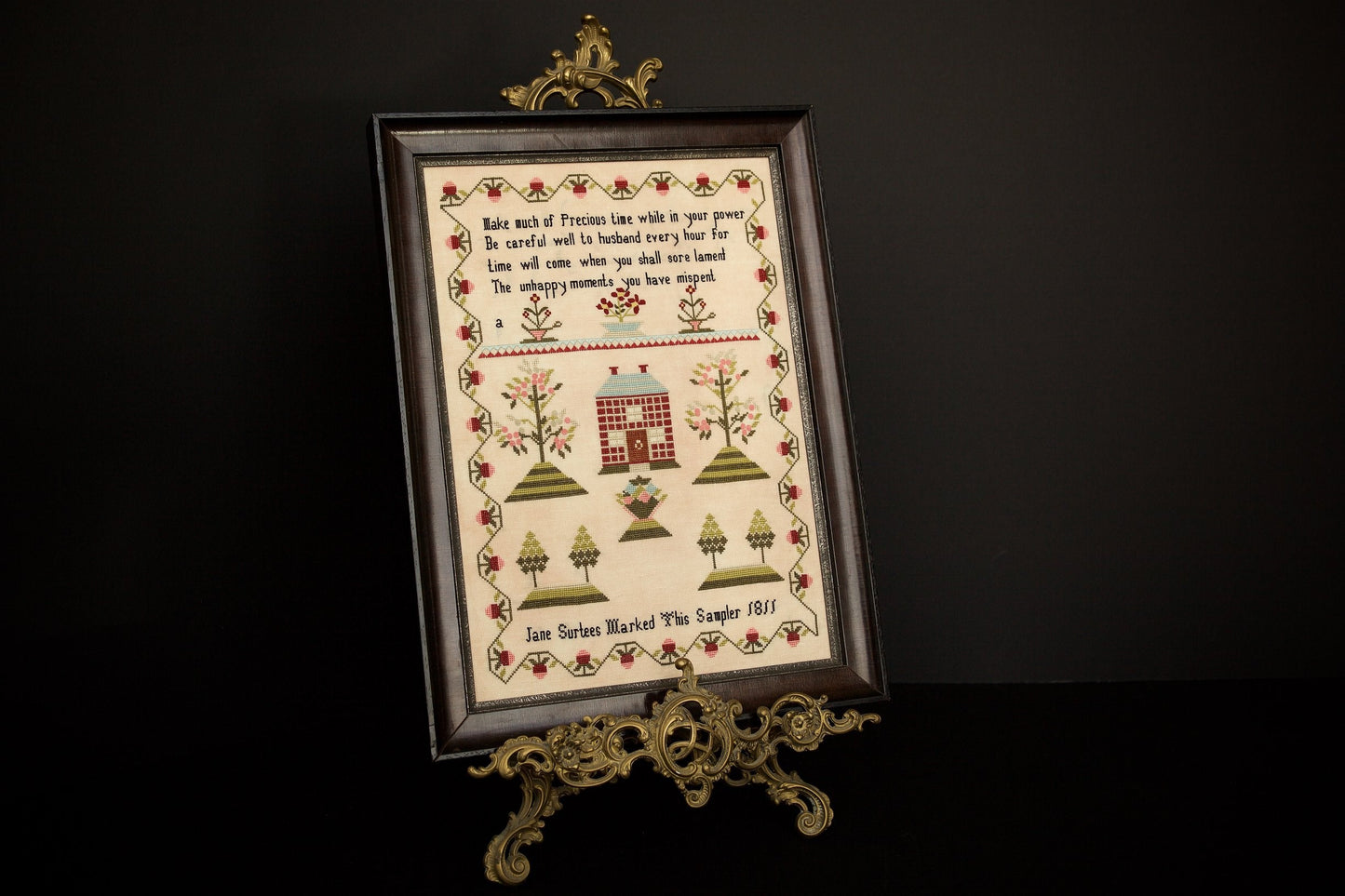 Jane Surtees 1811 - Reproduction Sampler Pattern by Hands Across the Sea Samplers