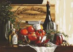 Mediterranean Delicacies / Rustic Sideboard Printed Tapestry