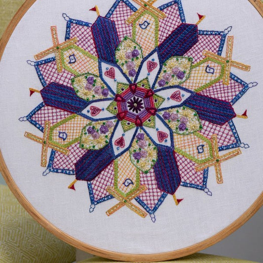 Housy House - Freestyle Embroidered Mandala - Pattern & Beads ONLY