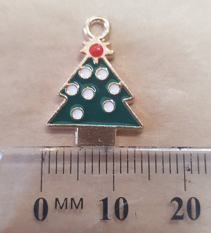 Christmas Tree Charm - 14mm x 20mm