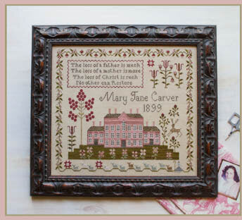 Pink House Sampler - Cross Stitch Pattern by Plum Street Samplers