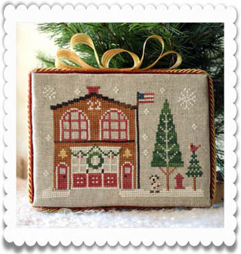 Hometown Holiday #7 Firehouse - Cross Stitch Pattern by Little House Needleworks