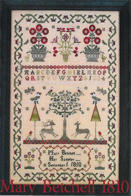 Mary Betchell 1810 - Reproduction Sampler Pattern by The Scarlett House
