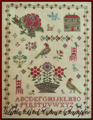 Little Red Chair Sampler - Cross Stitch Pattern by The Scarlett House