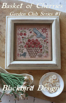 Basket of Cherries - Cross Stitch Pattern by Blackbird Designs