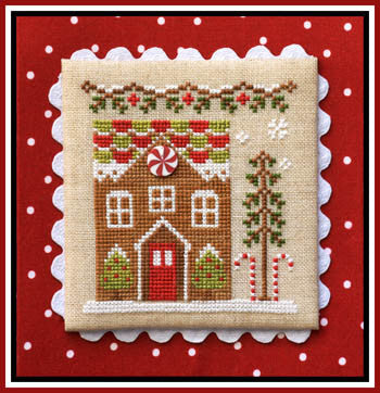 Gingerbread Village #03 -Gingerbread House 1 - Cross Stitch Pattern by Country Cottage Needleworks