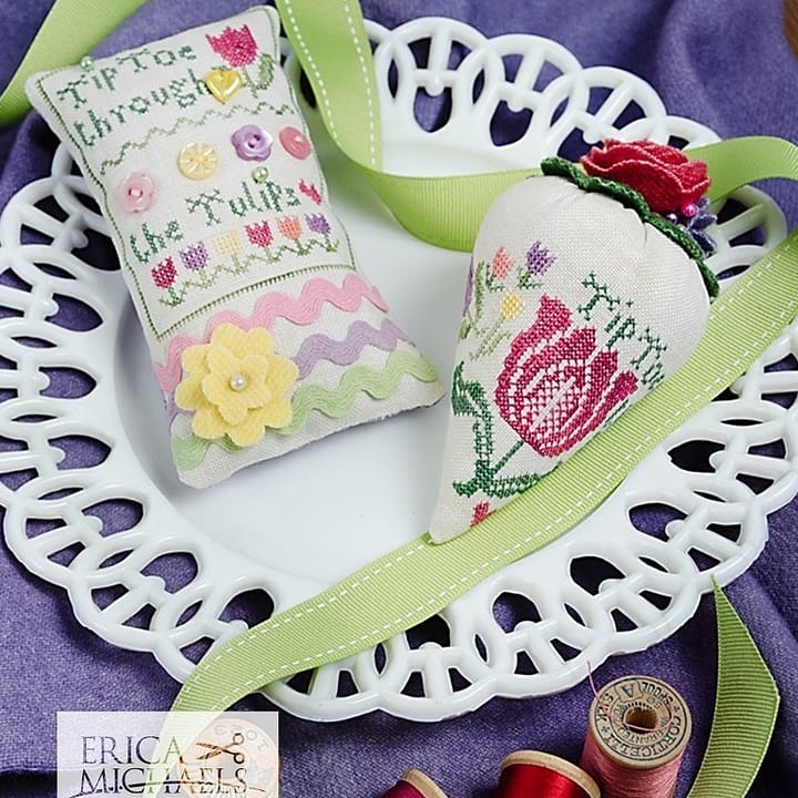Tip Toe Through the Tulips - Cross Stitch Pattern by Erica Michaels