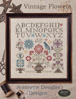 Vintage Flowers - Cross Stitch Pattern by Jeannette Douglas