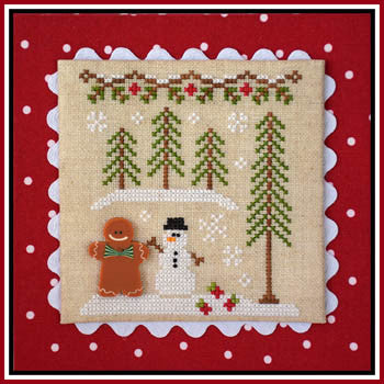 Gingerbread Village #07 -Gingerbread Boy & Snowman - Cross Stitch Pattern by Country Cottage Needleworks