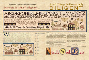 In All Things be Exceedingly Diligent - Cross Stitch Pattern by Needlework Press