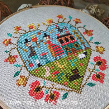 Spring Heart - Cross Stitch Pattern by Barbara Ana