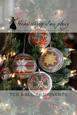Tea Ball Ornaments - Cross Stitch Pattern by Heartstring Samplery