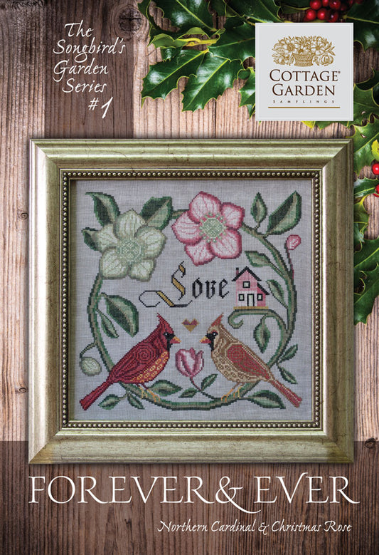 Songbird's Garden #01 - Forever & Ever - Cross Stitch Chart by Cottage Garden Samplings