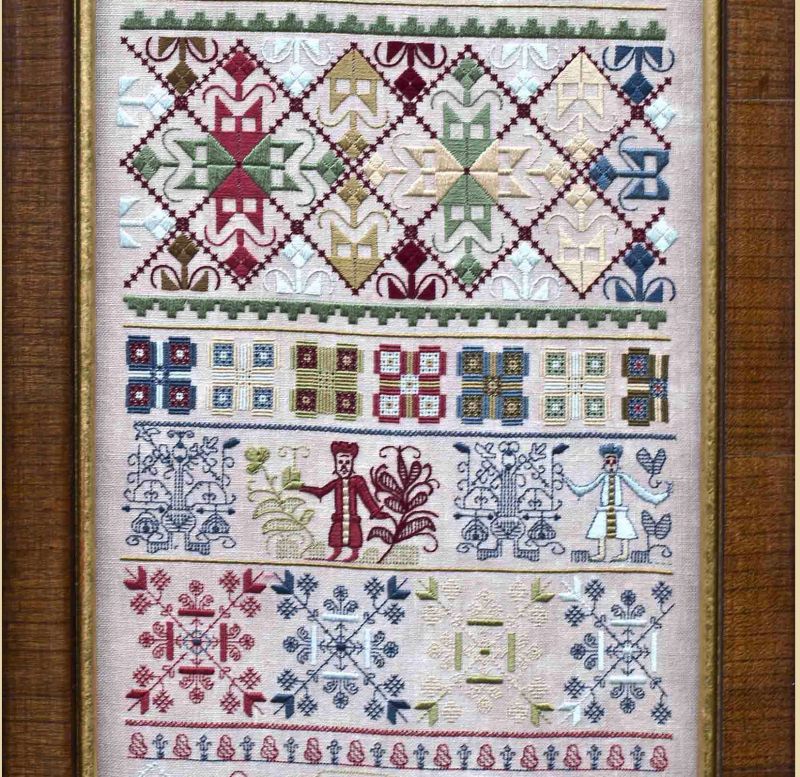 Jane Vaughan 1724 ~Reproduction Sampler Pattern by Hands Across the Sea Samplers
