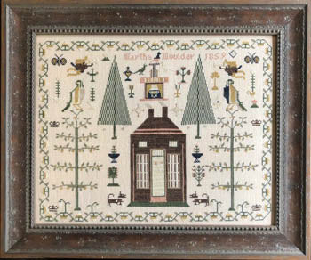 Two Skinny Dogs: Martha Moulder 1859 - Reproduction Sampler Pattern by Shakespeare's Peddler